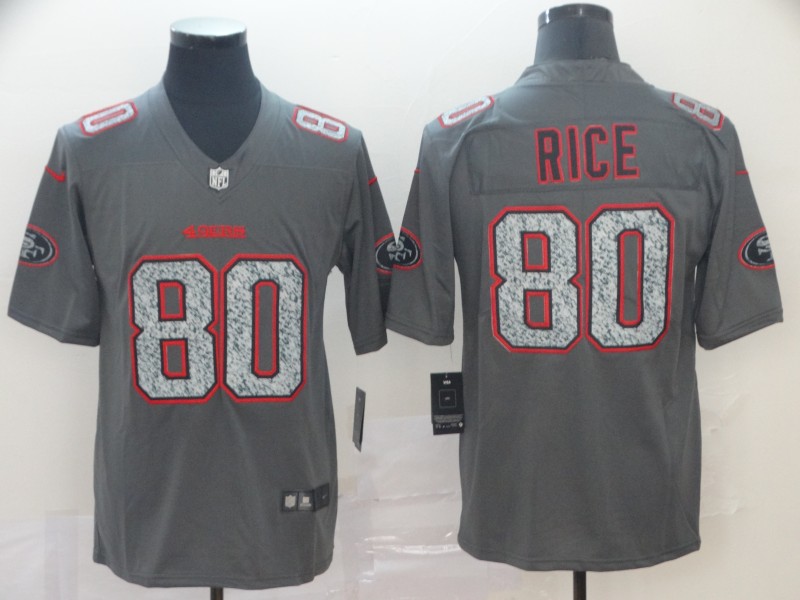 Men's San Francisco 49ers Jerry Rice #80 Gray Jersey